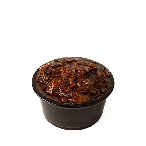 Mermelada de Bacon Sauce en una tarrina negra